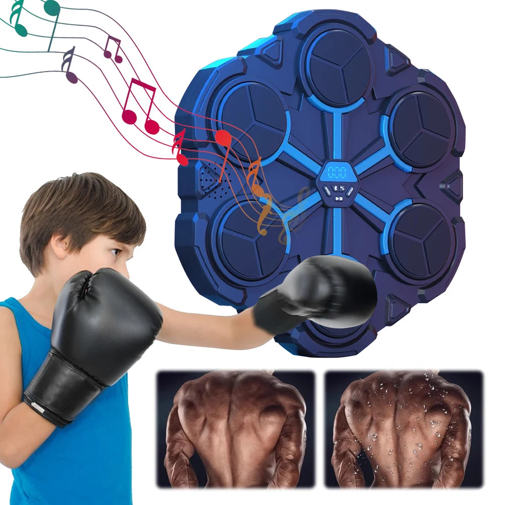 Music Boxing Machine Boxing Workout Machine Adjustable Speed Boxing Wall Target Wall-Mounted Exercise Equipment for Adults Kids