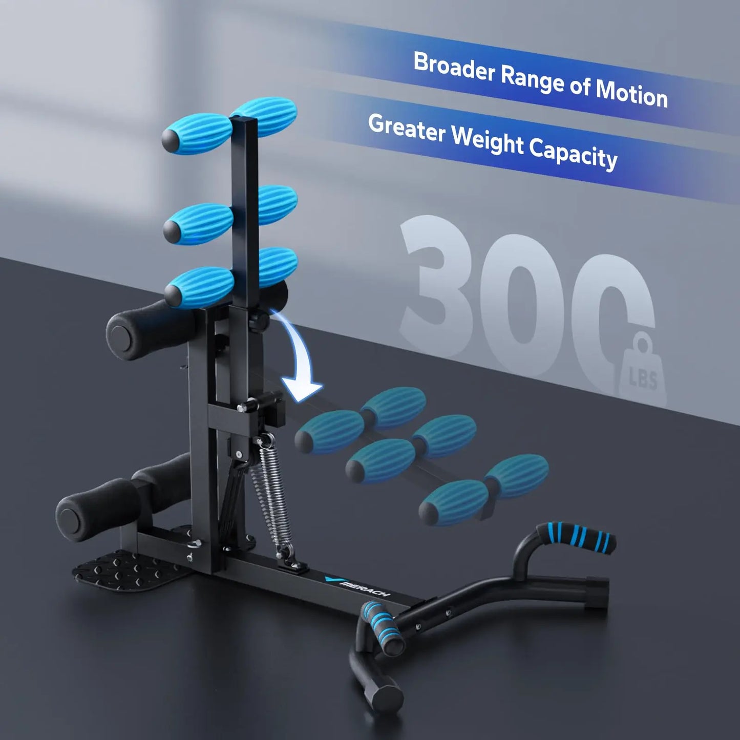 MERACH Deep Squat Machine Adjustable Glutes Trainer Machine Core Leg Push Up Workout Machine Multifunctional Buttocks Machine