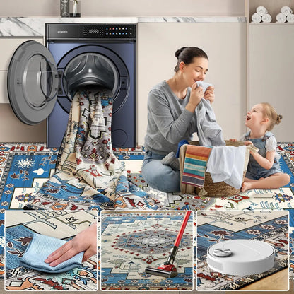 Washable Rug, Bohol Vintage Medallion Area Rugs