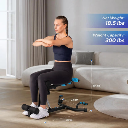MERACH Deep Squat Machine Adjustable Glutes Trainer Machine Core Leg Push Up Workout Machine Multifunctional Buttocks Machine