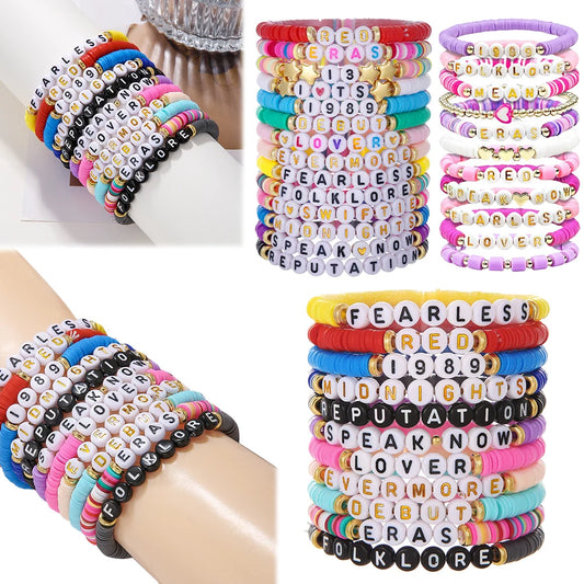 Colorful Friendship Beaded Alphabet Bracelets