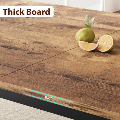 Retro Brown Industrial Dining Table