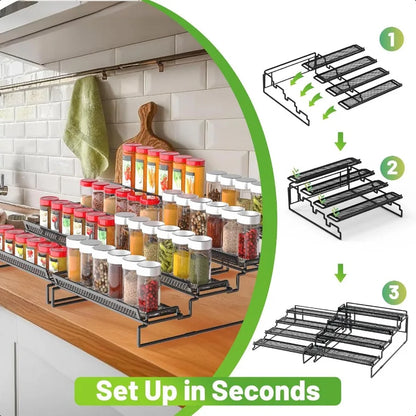 Cabinet Expandable Display Riser Shelf