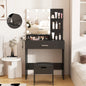 Makeup Desk with Lights Mirror Vanity Set