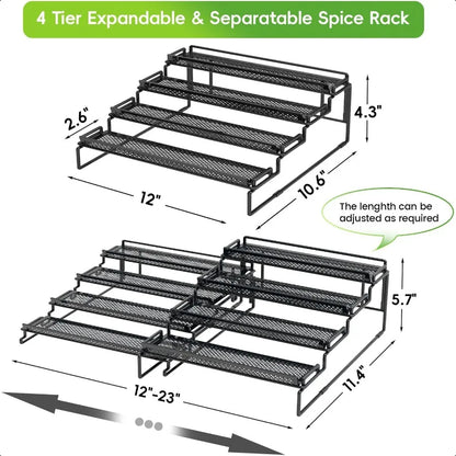 Cabinet Expandable Display Riser Shelf