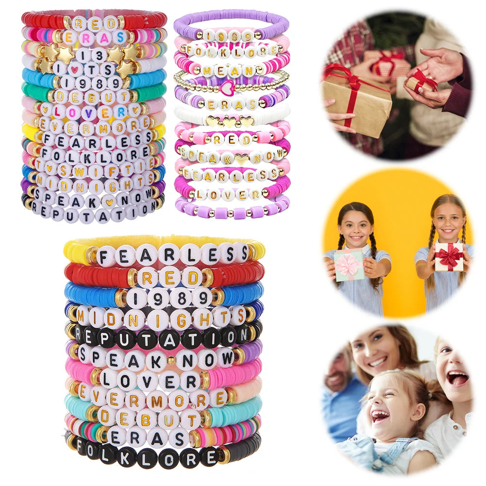 Colorful Friendship Beaded Alphabet Bracelets