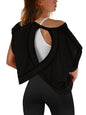 Women’s Summer Cotton Workout Tops Open Back Short Sleeve Blouses Y2k Athletic T-shirt Casual Gym Yoga Tee