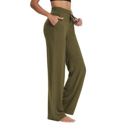 2025 Yoga Sweatpants Women - High Waisted Wide Leg Pants with Pockets, Comfy Loungewear & Workout Gear (Breathable)