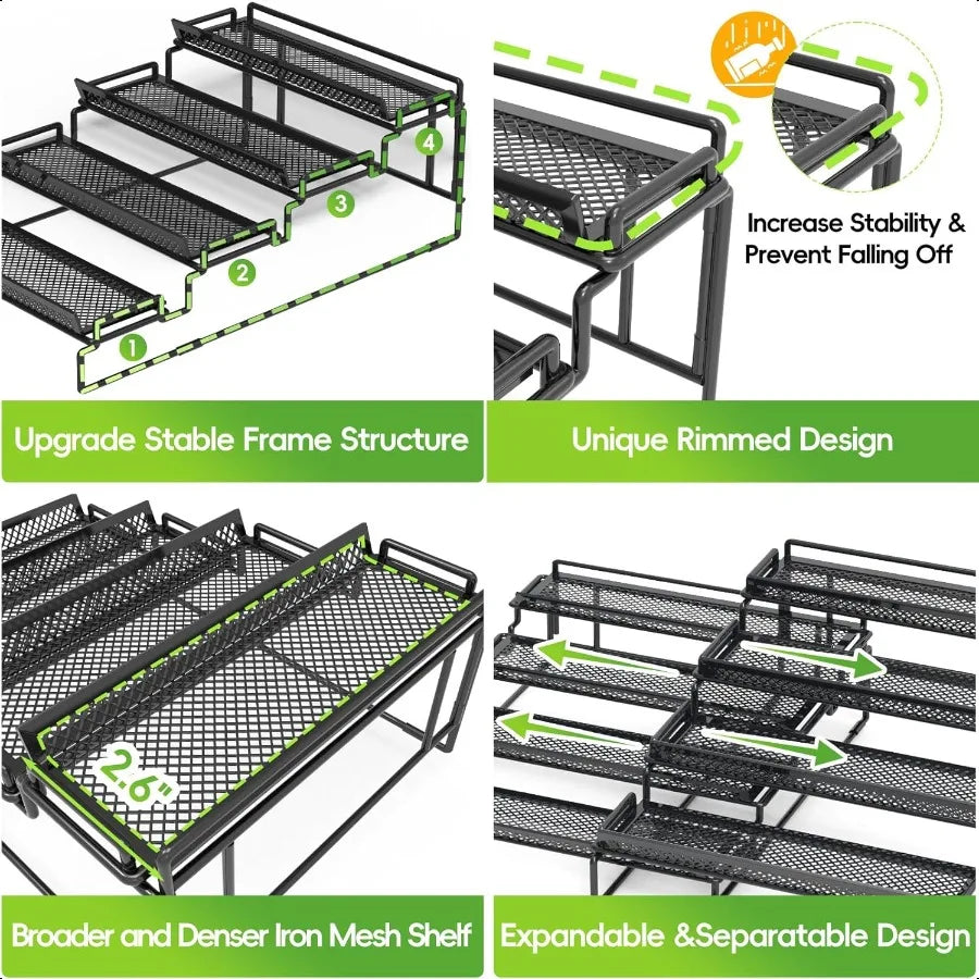 Cabinet Expandable Display Riser Shelf