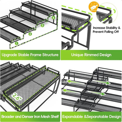 Cabinet Expandable Display Riser Shelf