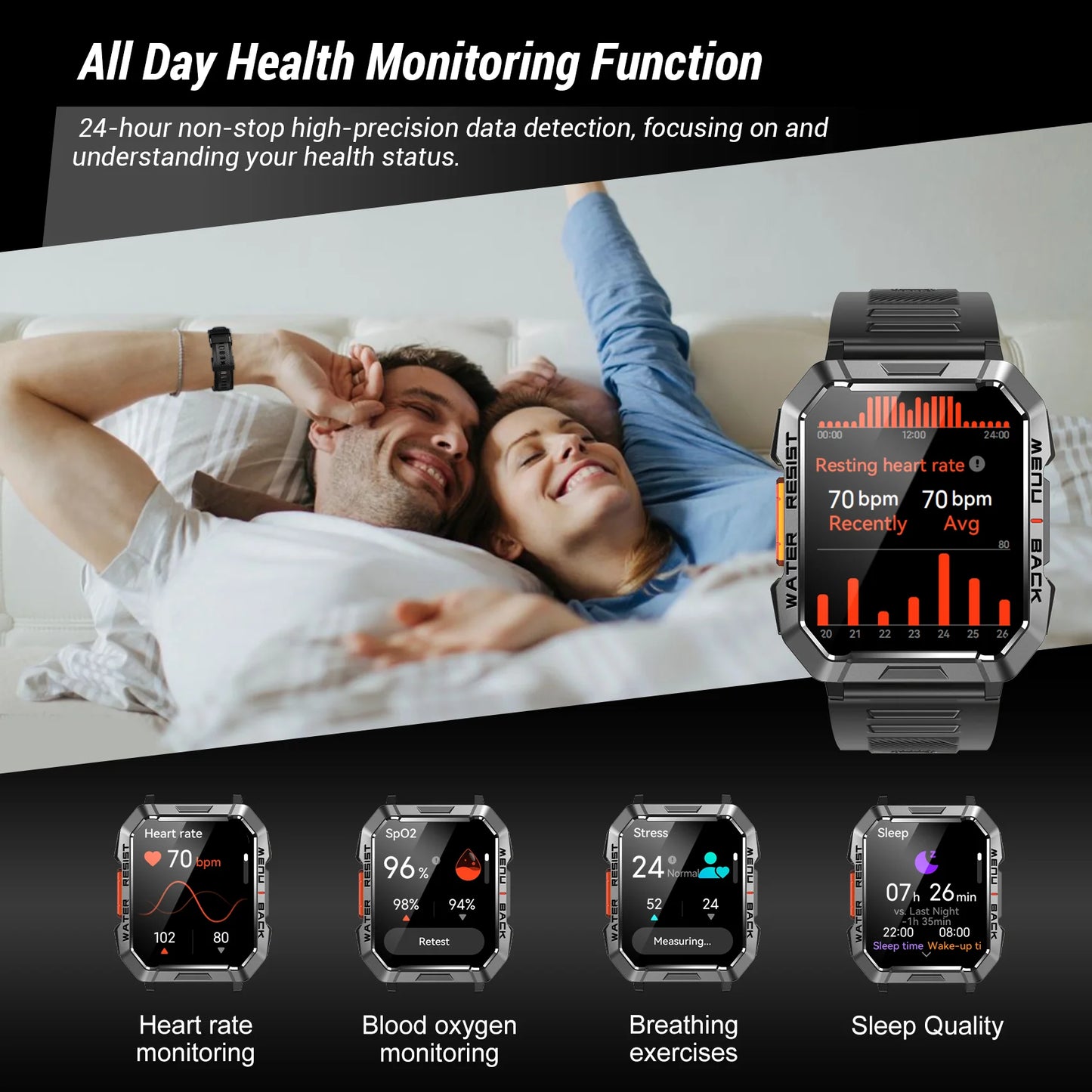 New Smart Watch  Bluetooth Call Waterproof
