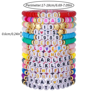 Colorful Friendship Beaded Alphabet Bracelets