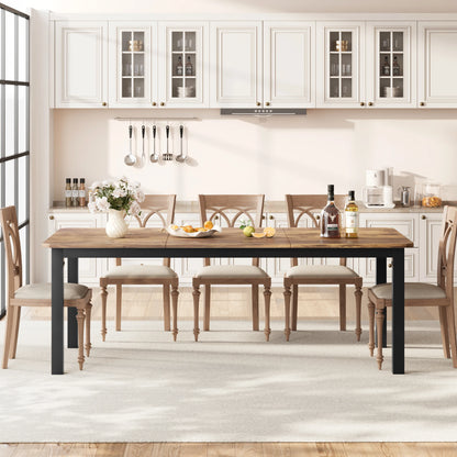 Retro Brown Industrial Dining Table