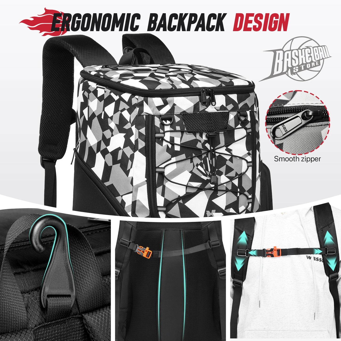 Sports Training Equipment Basketball Backpack