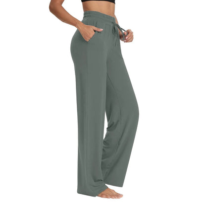 2025 Yoga Sweatpants Women - High Waisted Wide Leg Pants with Pockets, Comfy Loungewear & Workout Gear (Breathable)