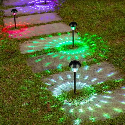 solar Color-changing Garden Lawn Lights, Outdoor Waterproof LED Yard Stakes