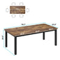 Retro Brown Industrial Dining Table