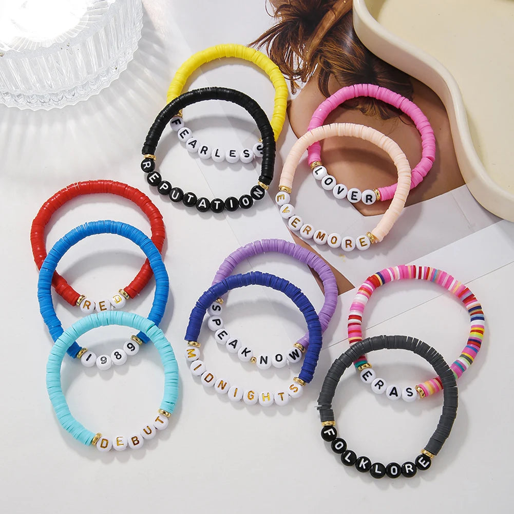 Colorful Friendship Beaded Alphabet Bracelets