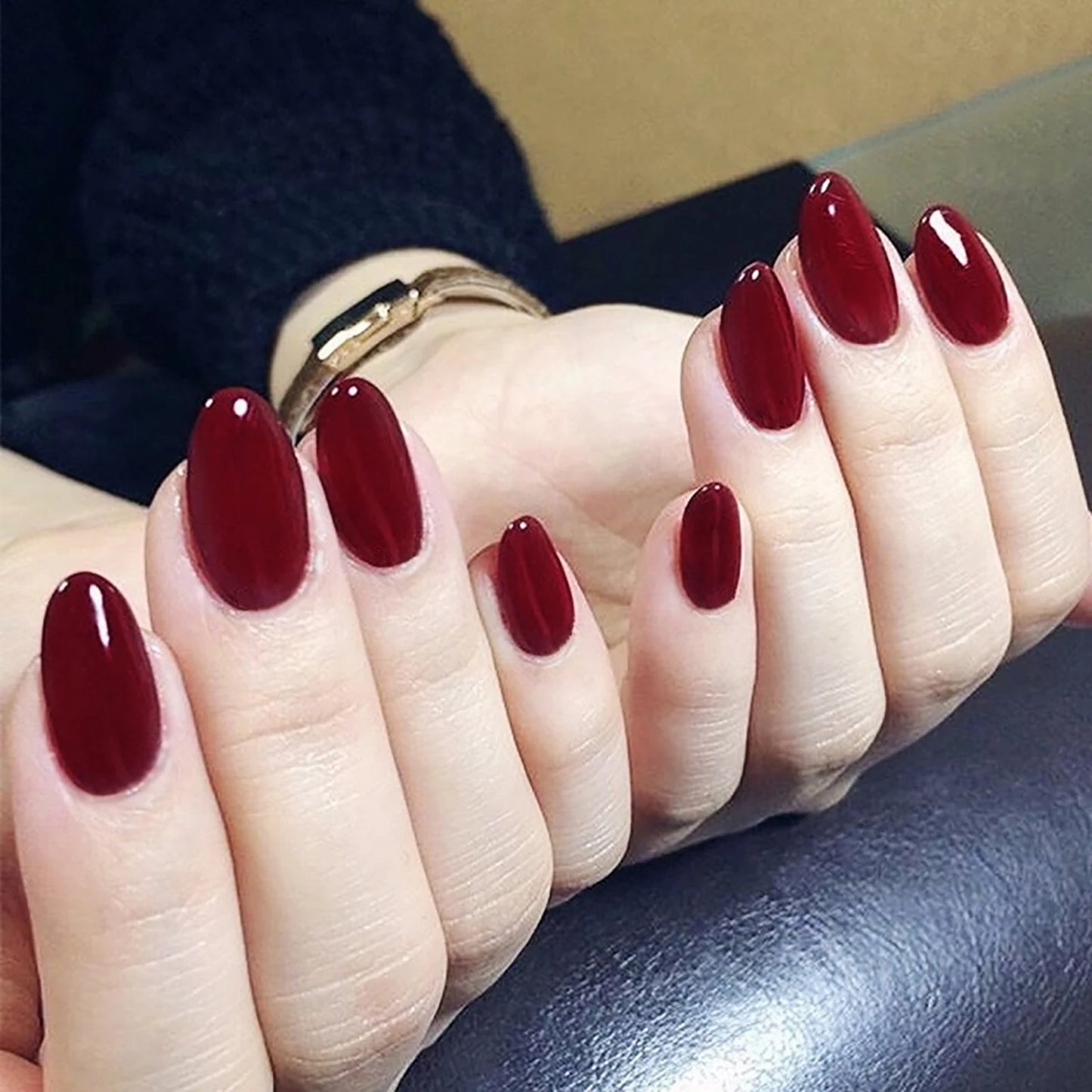 Gradient Color Marbled False Nails Non-Fading