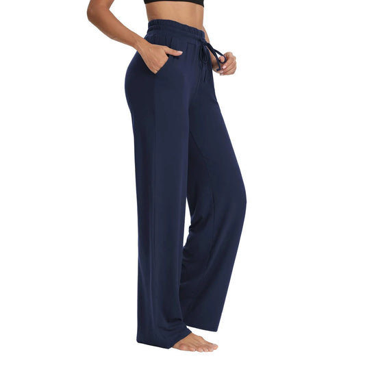 2025 Yoga Sweatpants Women - High Waisted Wide Leg Pants with Pockets, Comfy Loungewear & Workout Gear (Breathable)