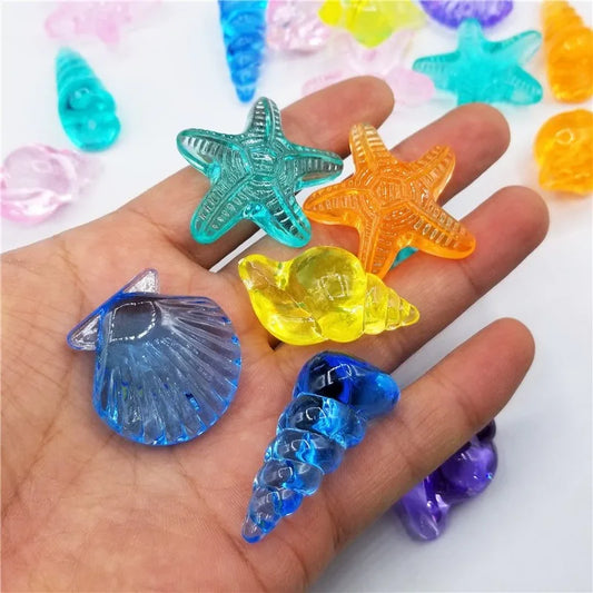 Acrylic Seashells Conch Starfish  Table Scatters Beach Theme Sea Party