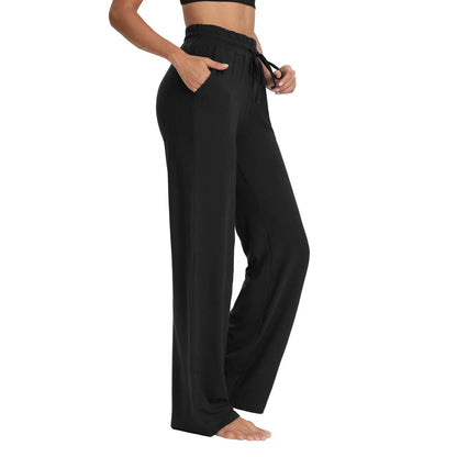 2025 Yoga Sweatpants Women - High Waisted Wide Leg Pants with Pockets, Comfy Loungewear & Workout Gear (Breathable)