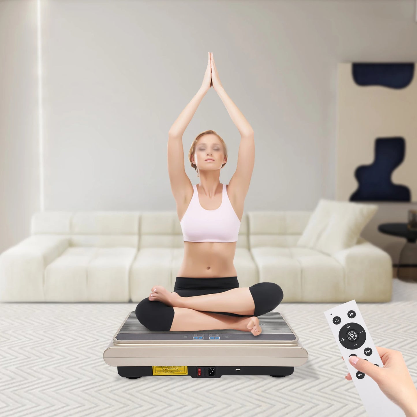 Vibration Plate Exercise Machine 2 Vibration Methods Whole Body Workout Home Training Equipment for Weight Loss & Toning ﻿