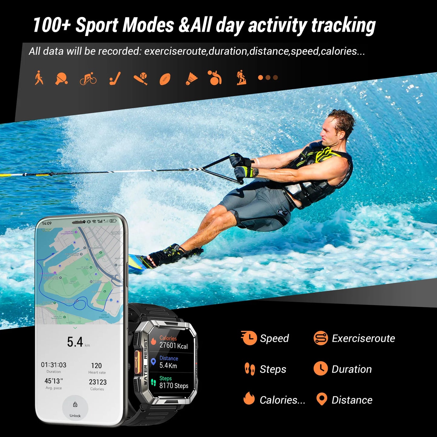 New Smart Watch  Bluetooth Call Waterproof