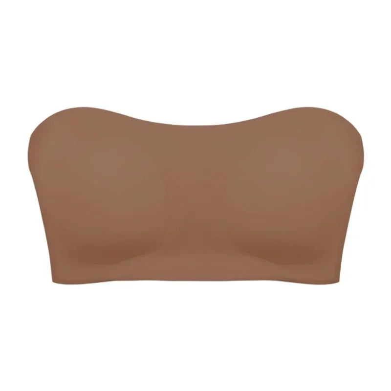 Women's Strapless Bra Cross Side Buckle Underwear