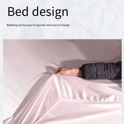 Satin Flat Sheet Durable Mattress Protector Cover grey