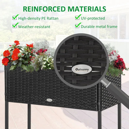 Raised Garden Bed Elevated Planter Box for Herbs Vegetables Flowers