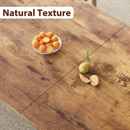 Retro Brown Industrial Dining Table