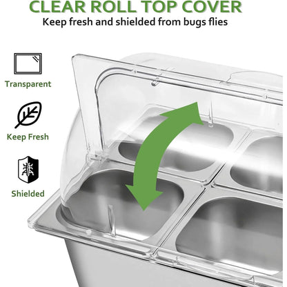 Countertop Food Container Cold Serving Buffet Tray