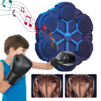 Music Boxing Machine Boxing Workout Machine Adjustable Speed Boxing Wall Target Wall-Mounted Exercise Equipment for Adults Kids