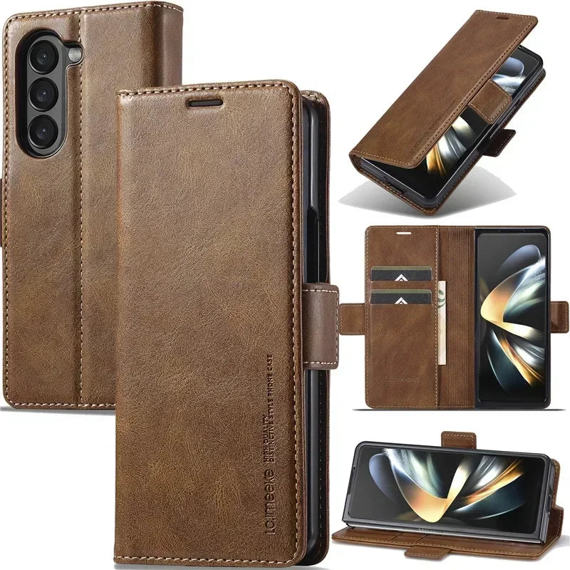 Luxury Fashion Magnetic Wallet Leather