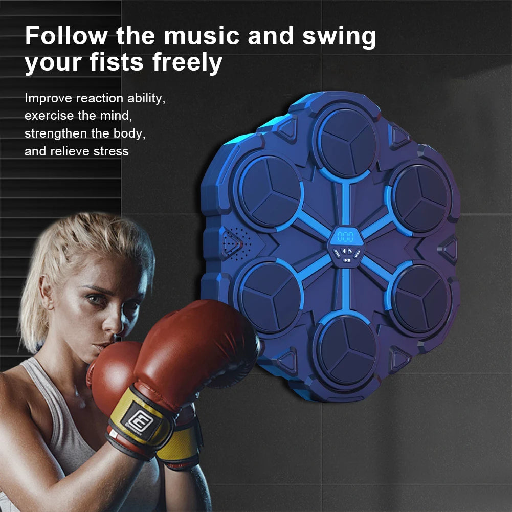 Music Boxing Machine Boxing Workout Machine Adjustable Speed Boxing Wall Target Wall-Mounted Exercise Equipment for Adults Kids